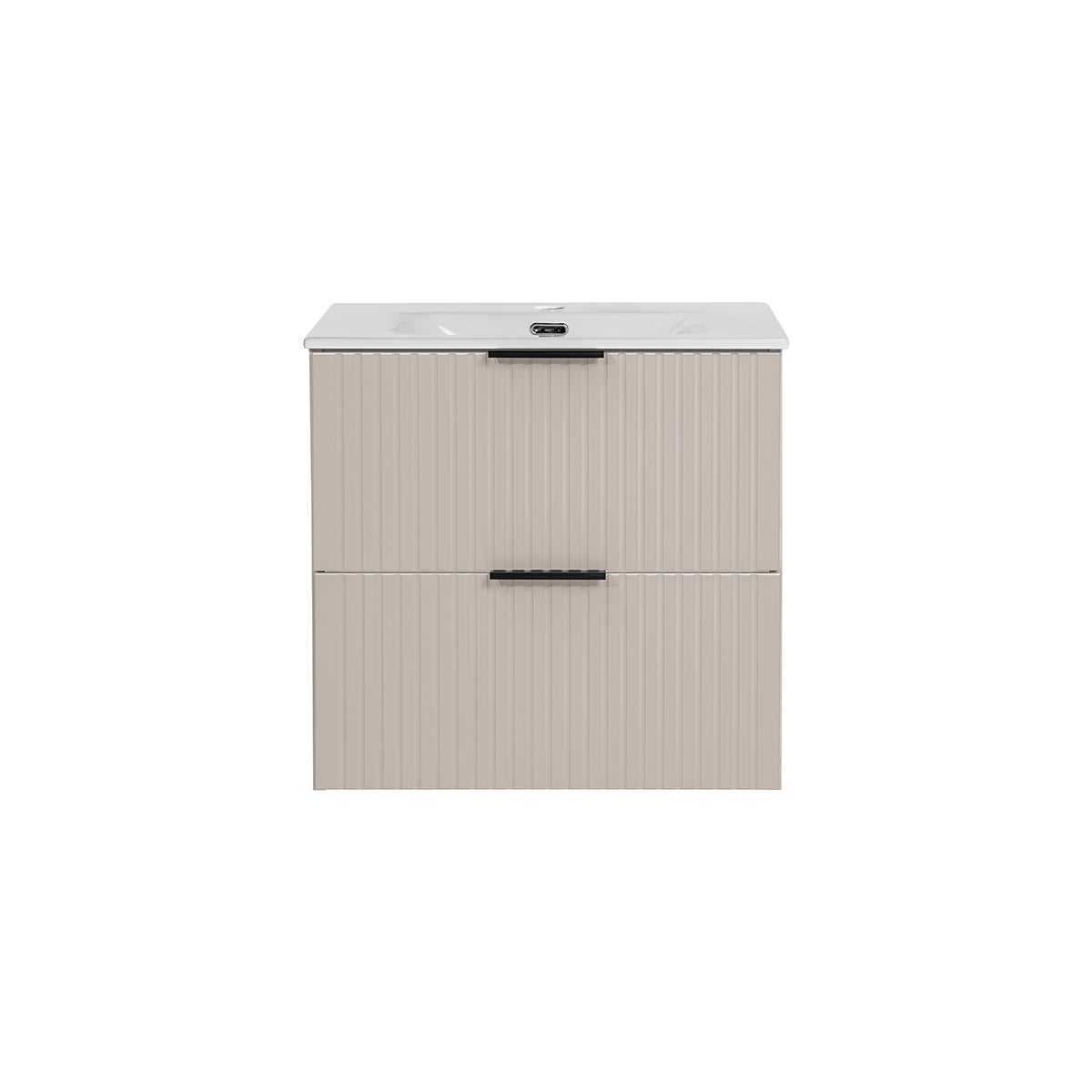 Meuble simple vasque encastrée 60cm Adriel Cachemire - vue 3