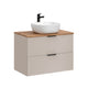 Meuble simple vasque 80cm Adriel Cachemire et Bois