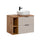 Meuble simple vasque 80cm 2 niches Adriel Cachemire et Bois