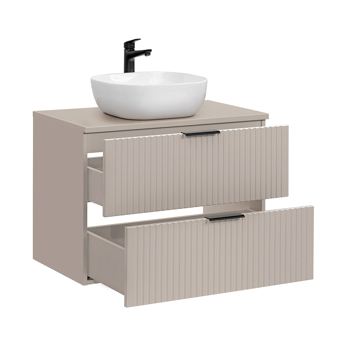 Meuble simple vasque 80cm Adriel Cachemire - vue 2