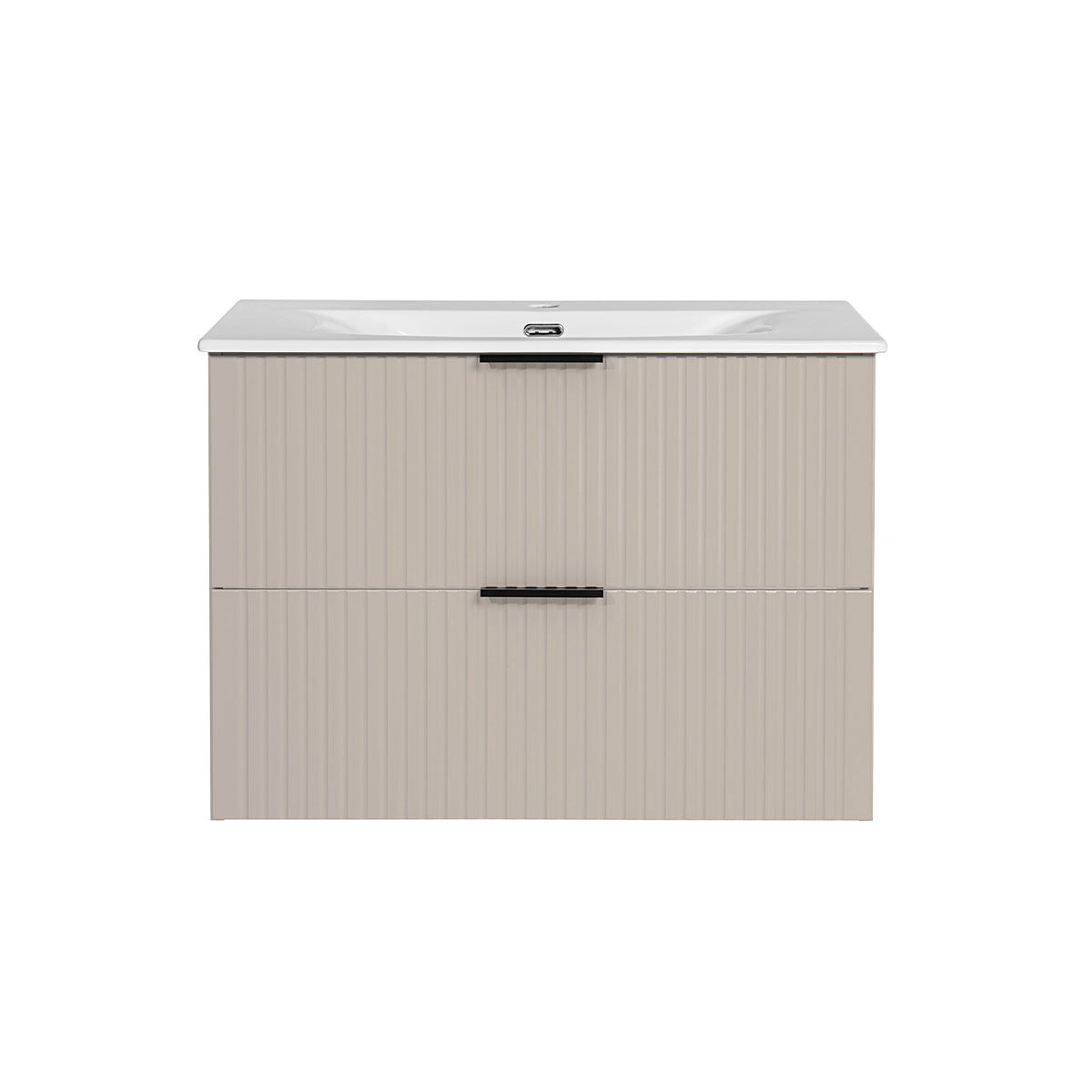 Meuble simple vasque encastrée 80cm Adriel Cachemire - vue 3