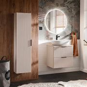 Ensemble meuble simple vasque 60cm et colonne Adriel Cachemire