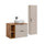 Ensemble meuble simple vasque 80cm 2 niches et colonne Adriel Cachemire et Bois