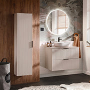 Ensemble meuble simple vasque 80cm et colonne Adriel Cachemire