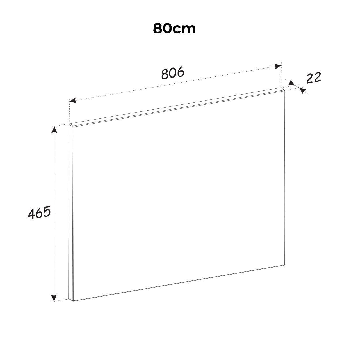 Meuble sous-vasque 80cm 2 niches Adriel Blanc - vue 7