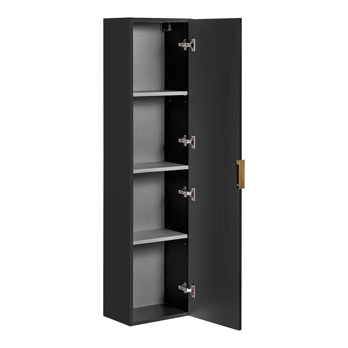 Ensemble meuble double vasque 120cm et colonne Adriel Noir et Bois - vue 5