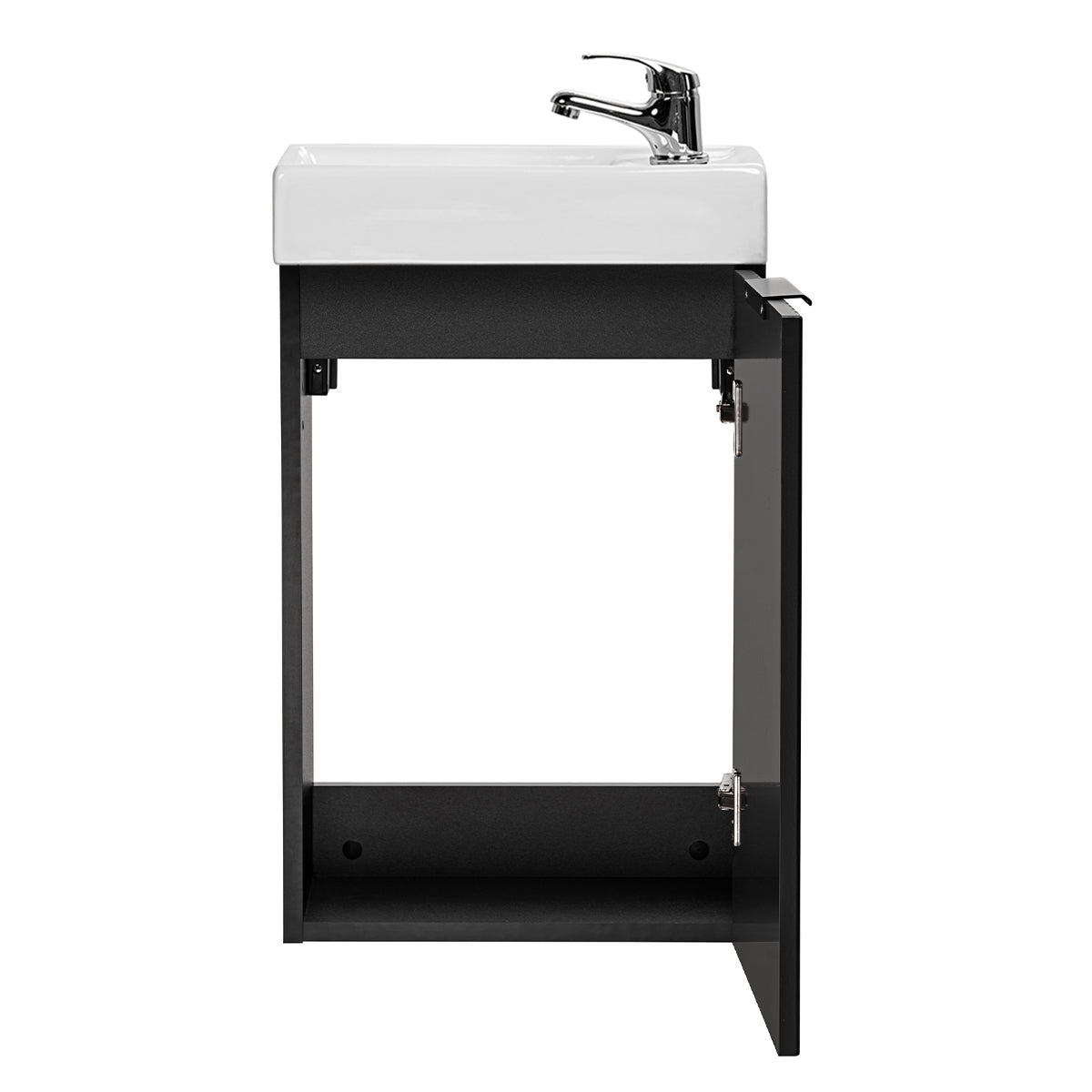 Meuble lave-mains 40cm 1 porte Adriel Noir - vue 4