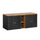 Meuble sous-vasque 140cm 2 niches Adriel Noir et Bois
