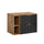 Meuble sous-vasque 80cm 2 niches Adriel Noir et Bois