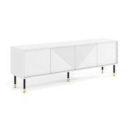 Meuble TV 4 portes 180 cm Aglaé Blanc