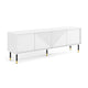 Meuble TV 4 portes 180 cm Aglaé Blanc