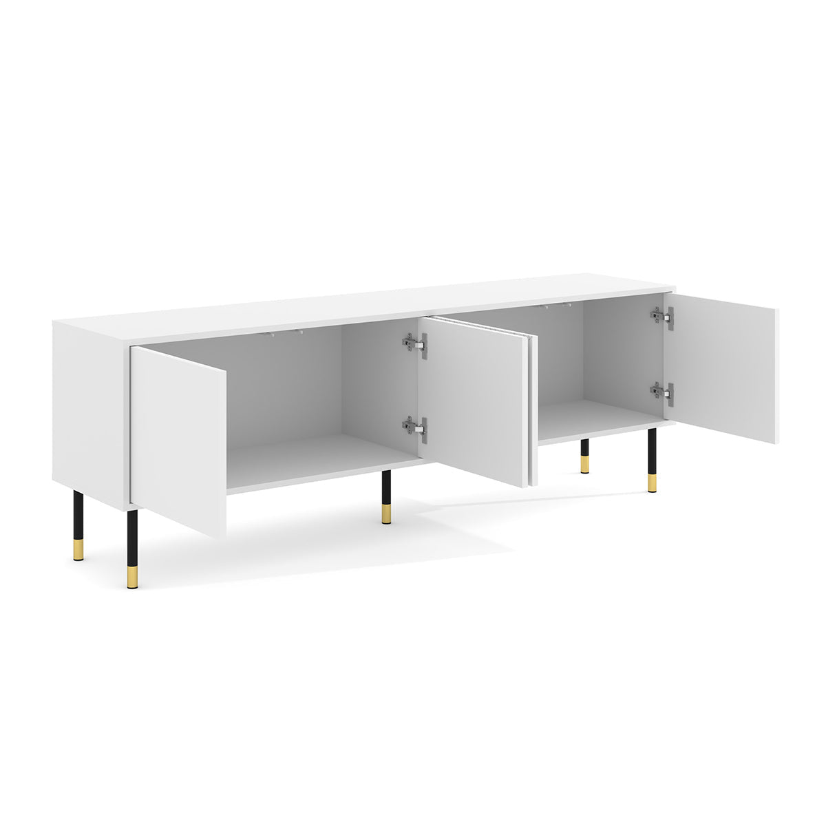 Meuble TV 4 portes 180 cm Aglaé Blanc - vue 2