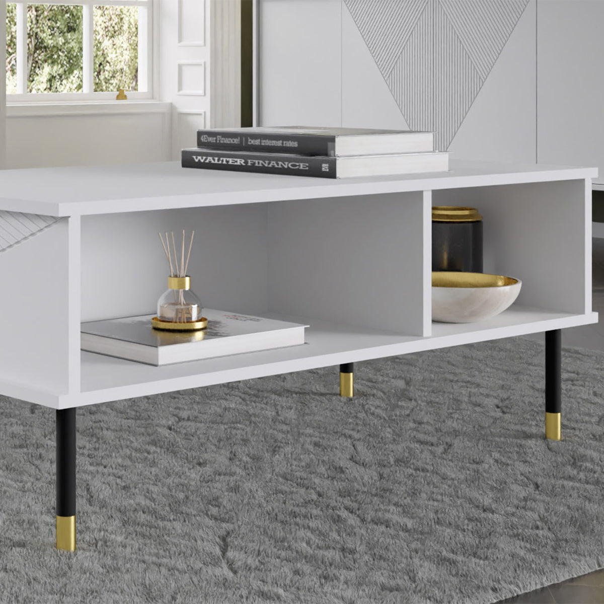 Table basse 110 cm Aglaé Blanc - vue 2