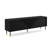 Meuble TV 4 portes 180 cm Aglaé Noir