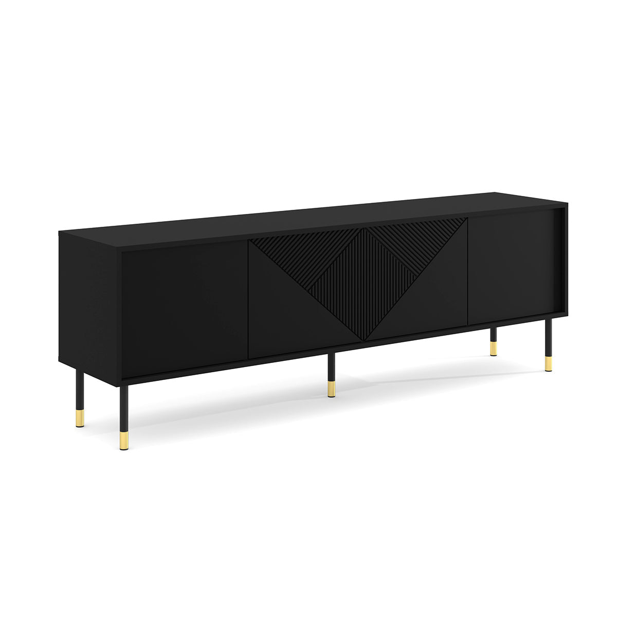 Meuble TV 4 portes 180 cm Aglaé Noir