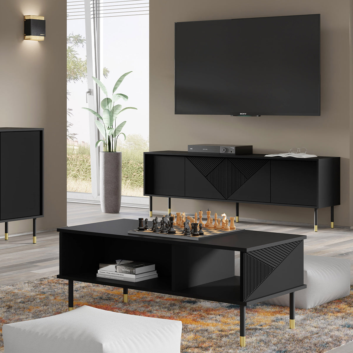 Table basse 110 cm Aglaé Noir - vue 2