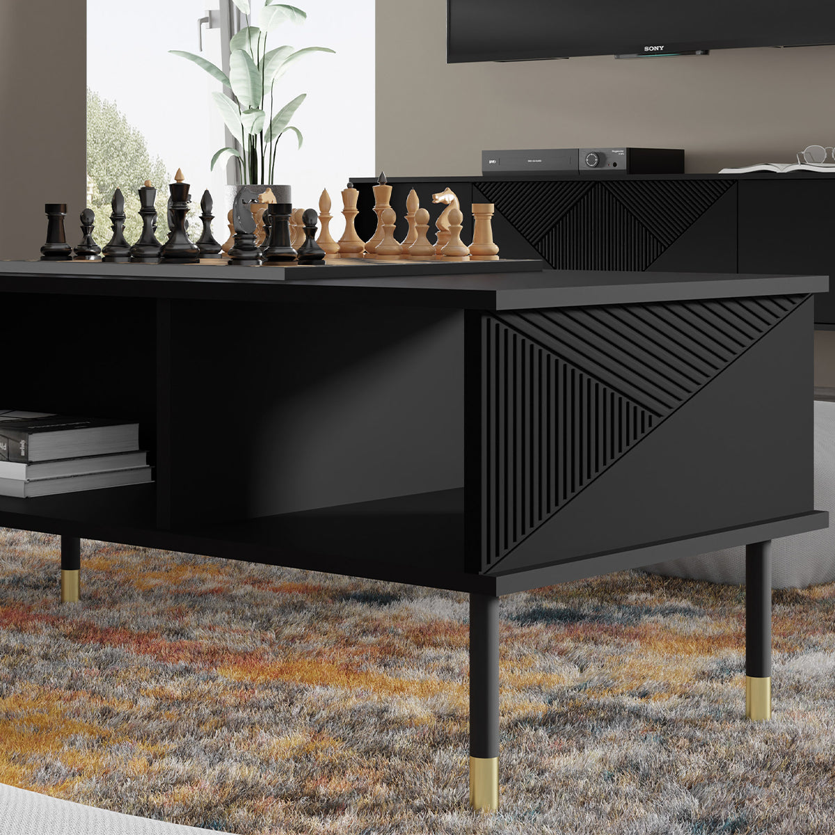 Table basse 110 cm Aglaé Noir - vue 3