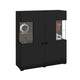 Vaisselier 2 portes Akram Noir et Bois