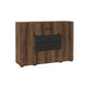 Buffet 2 portes 2 tiroirs Akram Bois Wengé et Noir