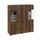 Vaisselier 2 portes Akram Bois Wengé et Noir
