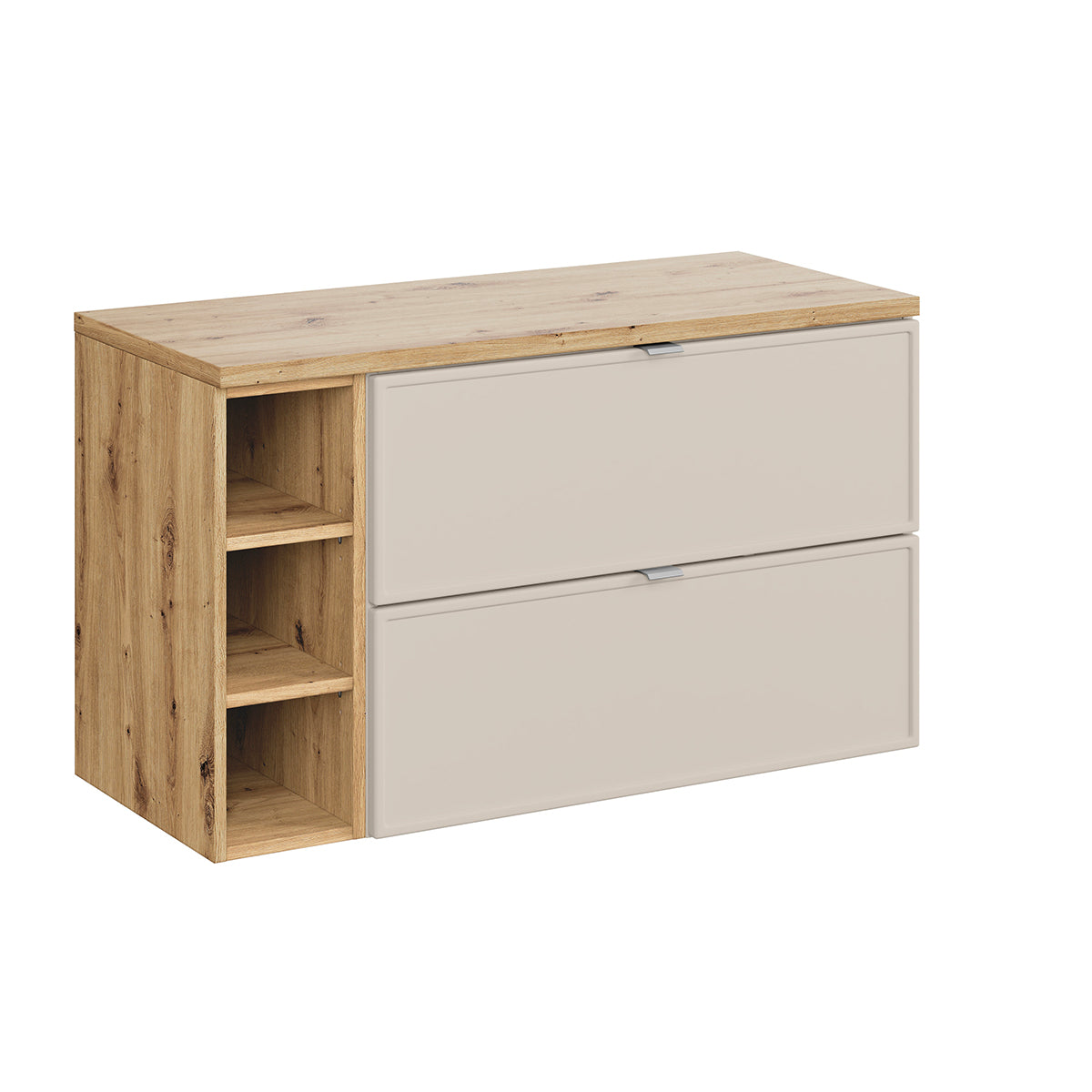 Meuble sous-vasque 100cm 3 niches Alba Cachemire