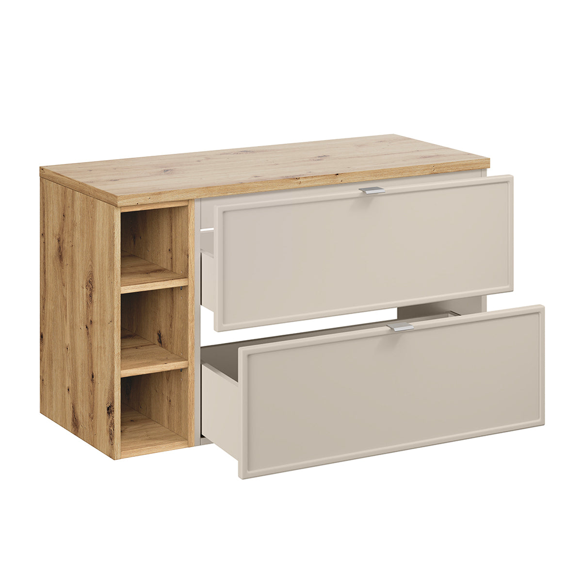 Meuble sous-vasque 100cm 3 niches Alba Cachemire - vue 2
