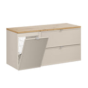 Meuble sous-vasque 120cm panier à linge Alba Cachemire
