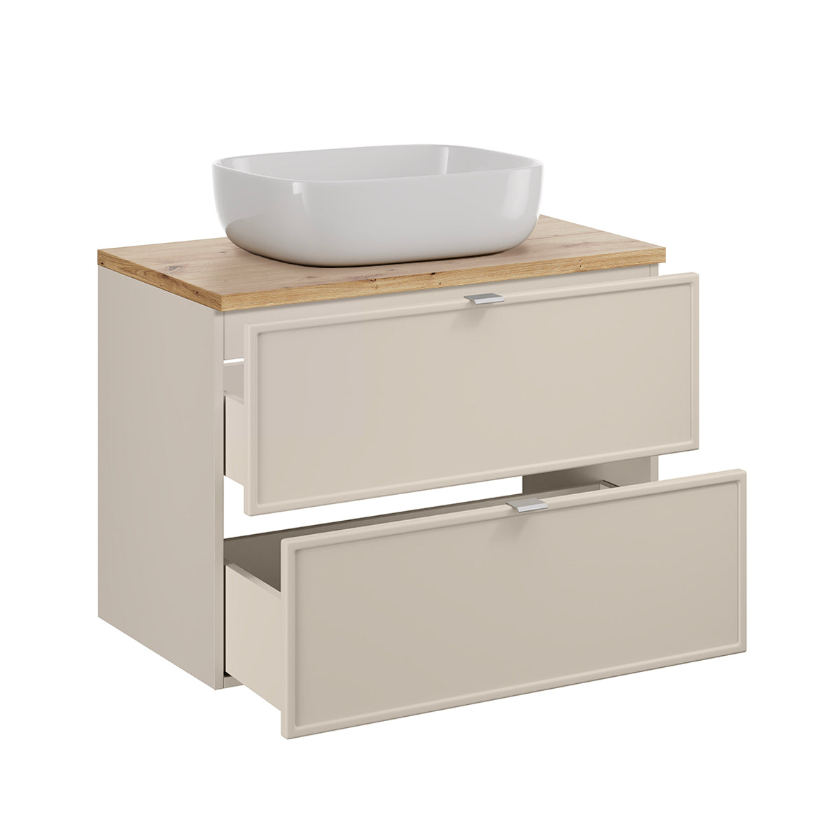 Meuble simple vasque 80cm Alba Cachemire - vue 2
