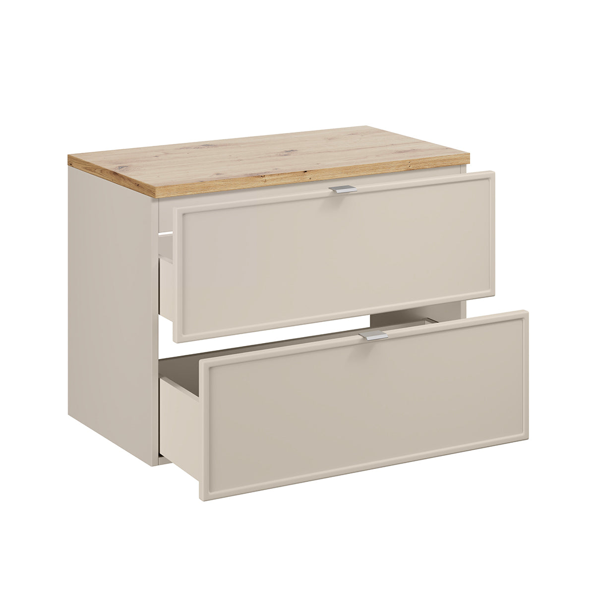 Meuble sous-vasque 80cm plan de toilette Alba Cachemire - vue 2