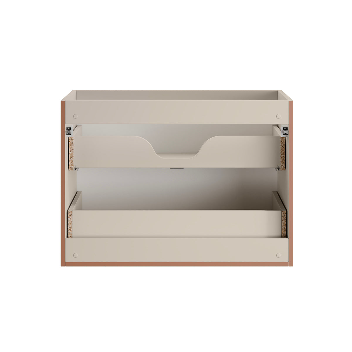 Ensemble meuble simple vasque encastrée 80cm et colonne Alba Cachemire - vue 4
