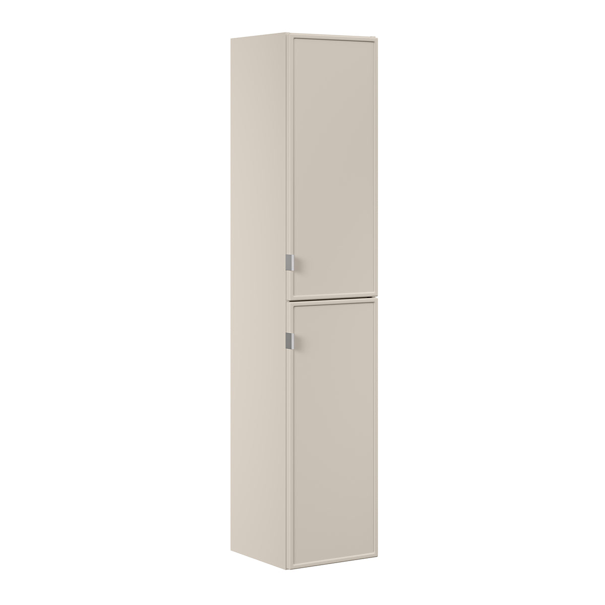 Ensemble meuble simple vasque 120cm panier à linge et colonne Alba Cachemire - vue 6