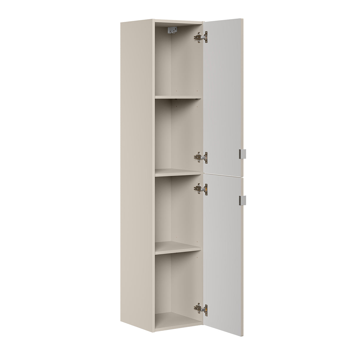 Ensemble meuble simple vasque 100cm 3 niches et colonne Alba Cachemire - vue 5