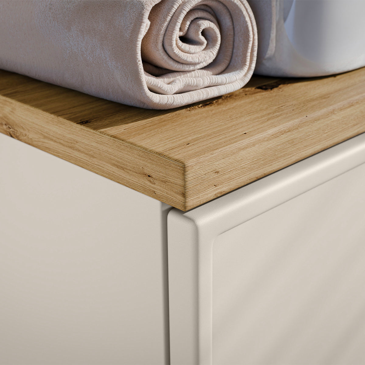 Meuble simple vasque 100cm 3 niches Alba Cachemire - vue 6