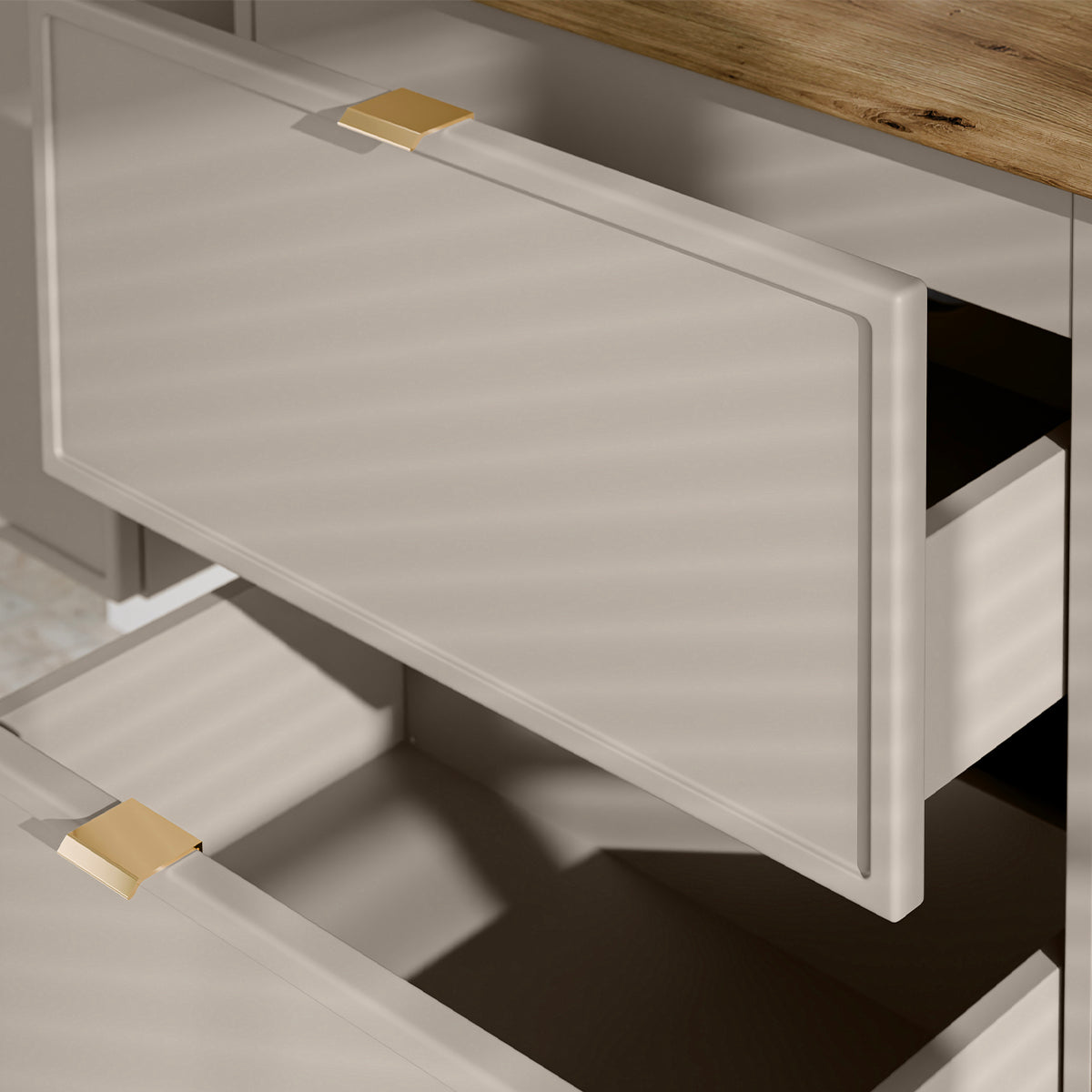 Meuble sous-vasque 80cm plan de toilette Alba Cachemire - vue 5