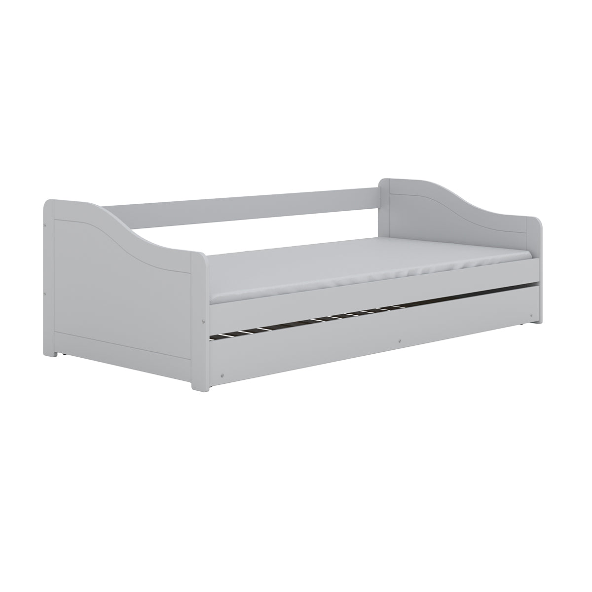 Lit 90x200 sommier et tiroir inclus Kocot Kids Allison Blanc - vue 2