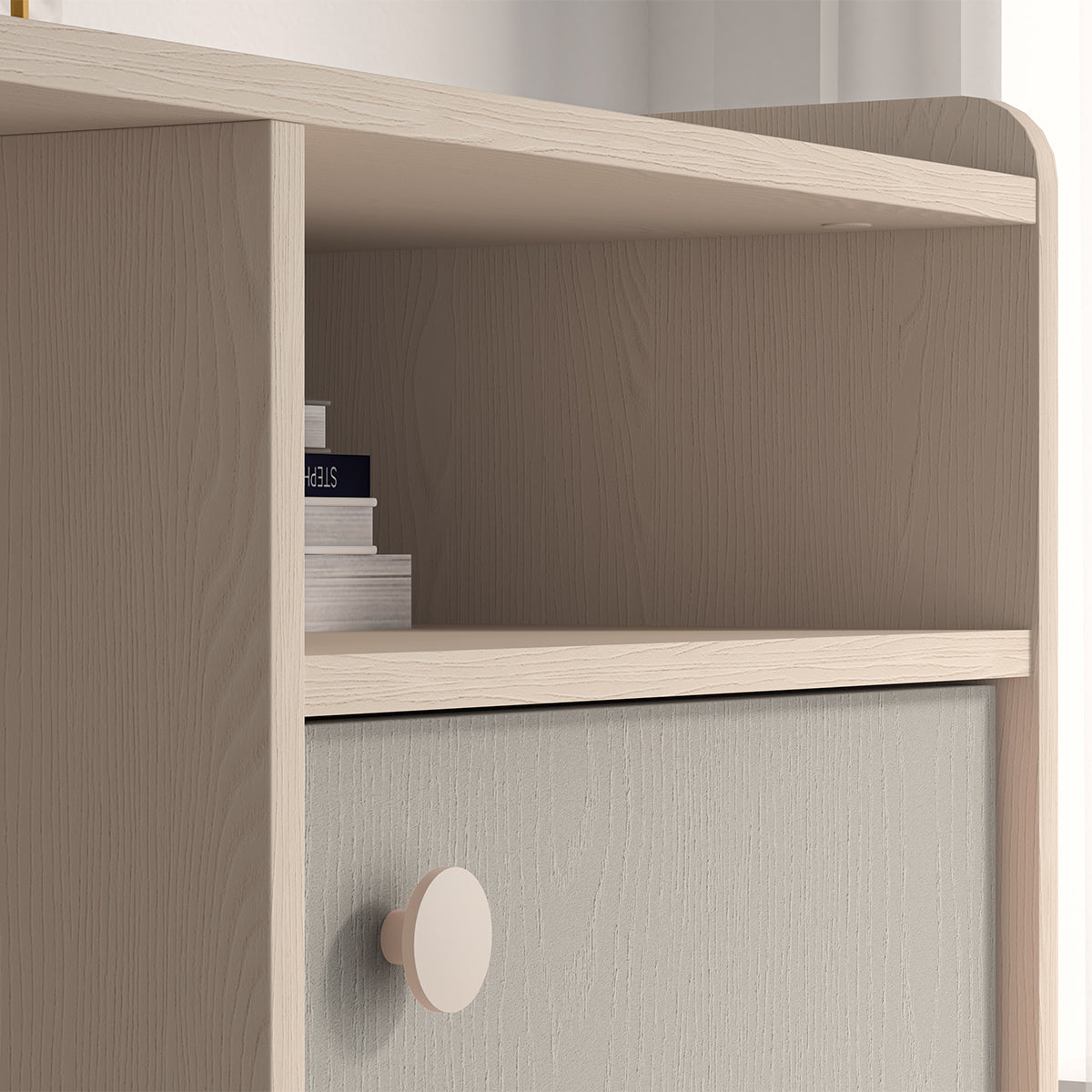 Bureau 1 porte Alycia Beige et Gris - vue 4