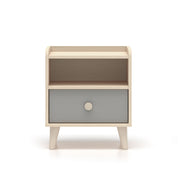 Chevet 1 tiroir Alycia Beige et Gris