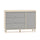 Commode 1 porte 3 tiroirs Alycia Beige et Gris