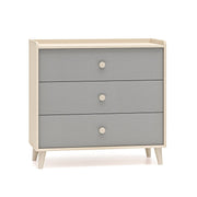Commode 3 tiroirs Alycia Beige et Gris