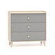 Commode 3 tiroirs Alycia Beige et Gris