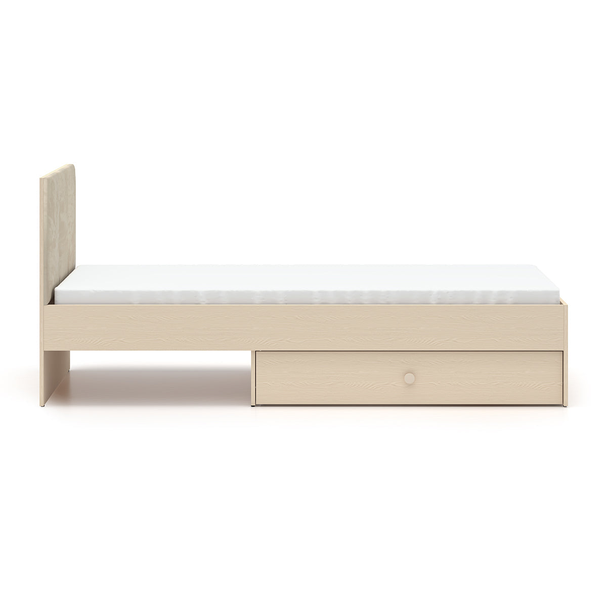 Lit 90x200 sommier et tiroir inclus Alycia Beige