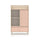 Bibliothèque 1 porte 1 tiroir Alycia Beige et Rose
