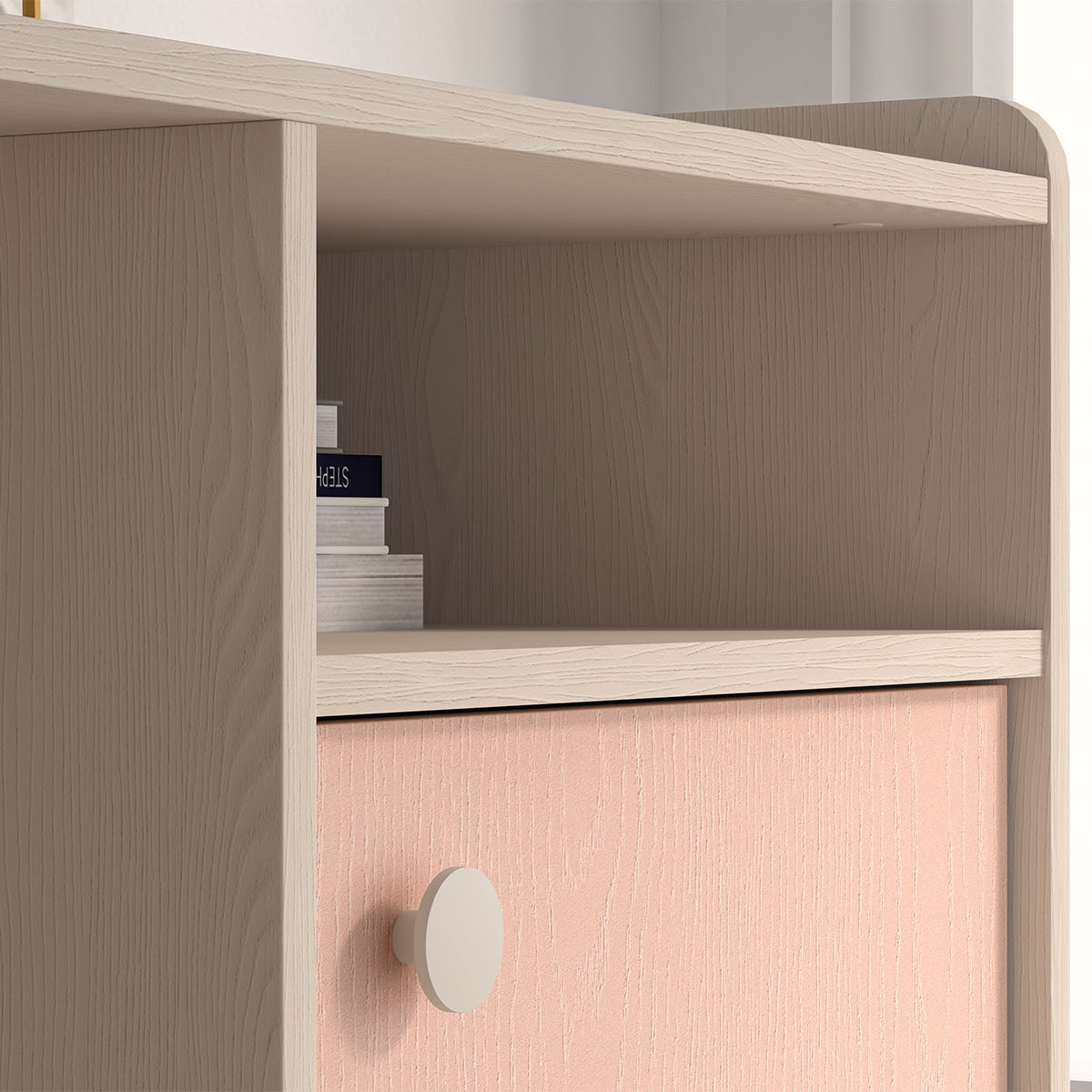 Bureau 1 porte Alycia Beige et Rose - vue 4