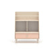 Petite bibliothèque 1 tiroir Alycia Beige et Rose
