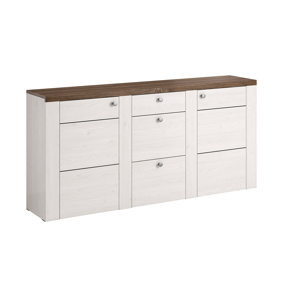 Buffet 2 portes 3 tiroirs Amaury Bois Blanc