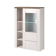 Vaisselier 1 porte avec LED Amaury Bois Blanc