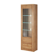 Vitrine 1 porte avec LED Amaury Bois