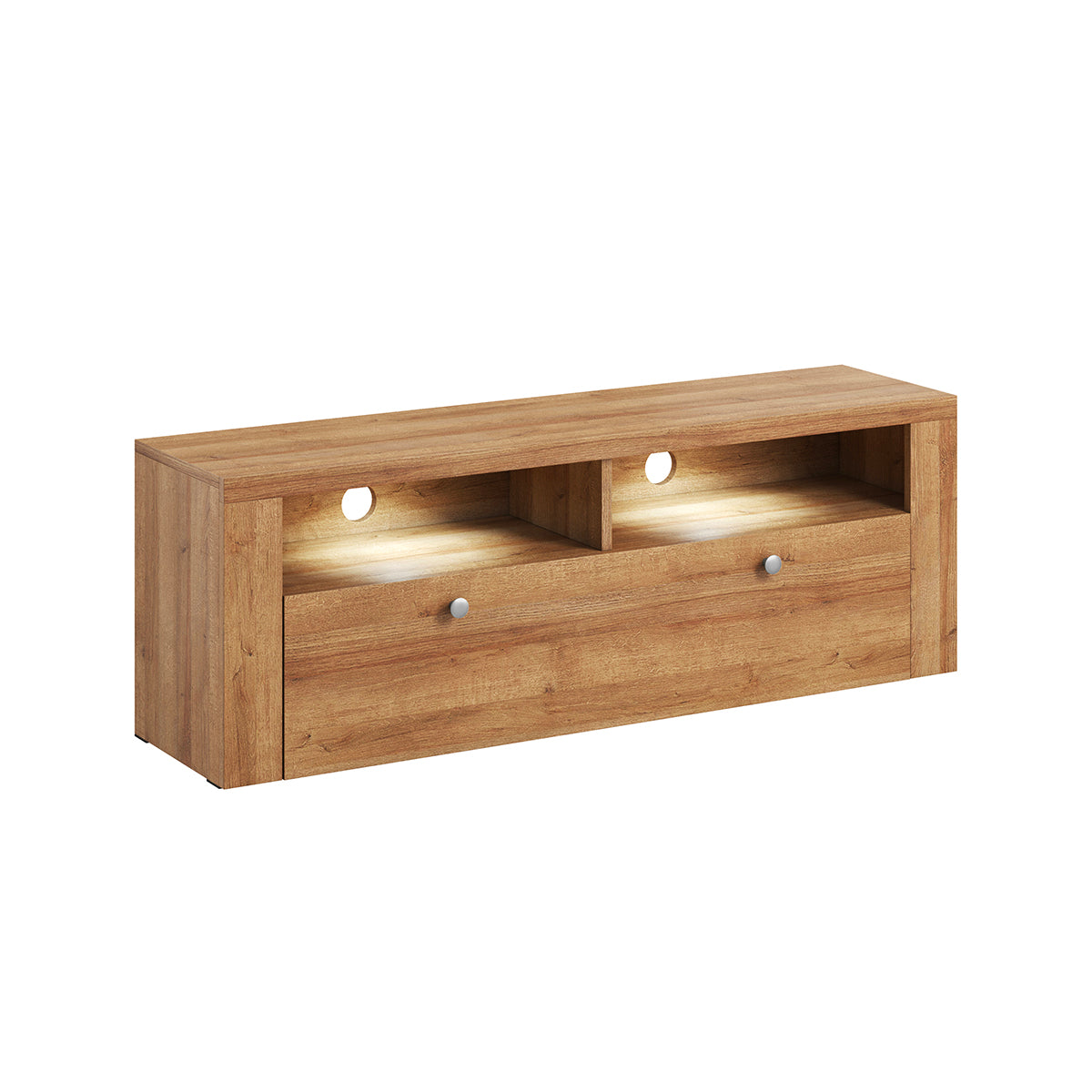 Meuble TV 1 porte 140 cm Amaury Bois