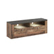Meuble TV 1 porte 140 cm Amaury Bois foncé