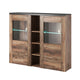 Vaisselier 2 portes avec LED Amaury Bois foncé